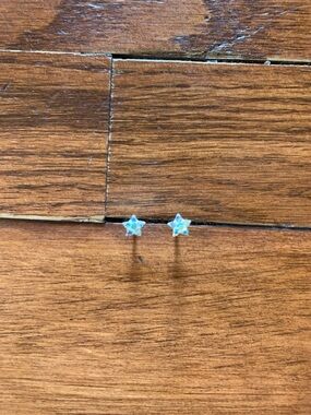 Claire’s Sensitive Solutions Sterling Silver Glitter Star Stud Earrings 925